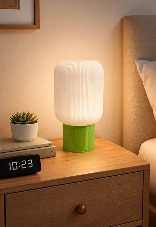 Lumi Modern Tasarım Abajur Yeşil